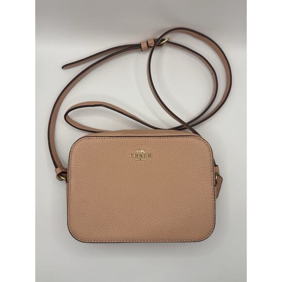 Coach Mini Jamie Camera Crossbody Bag Leather Peachy Pink, Excellent Condition - Picture 1 of 9